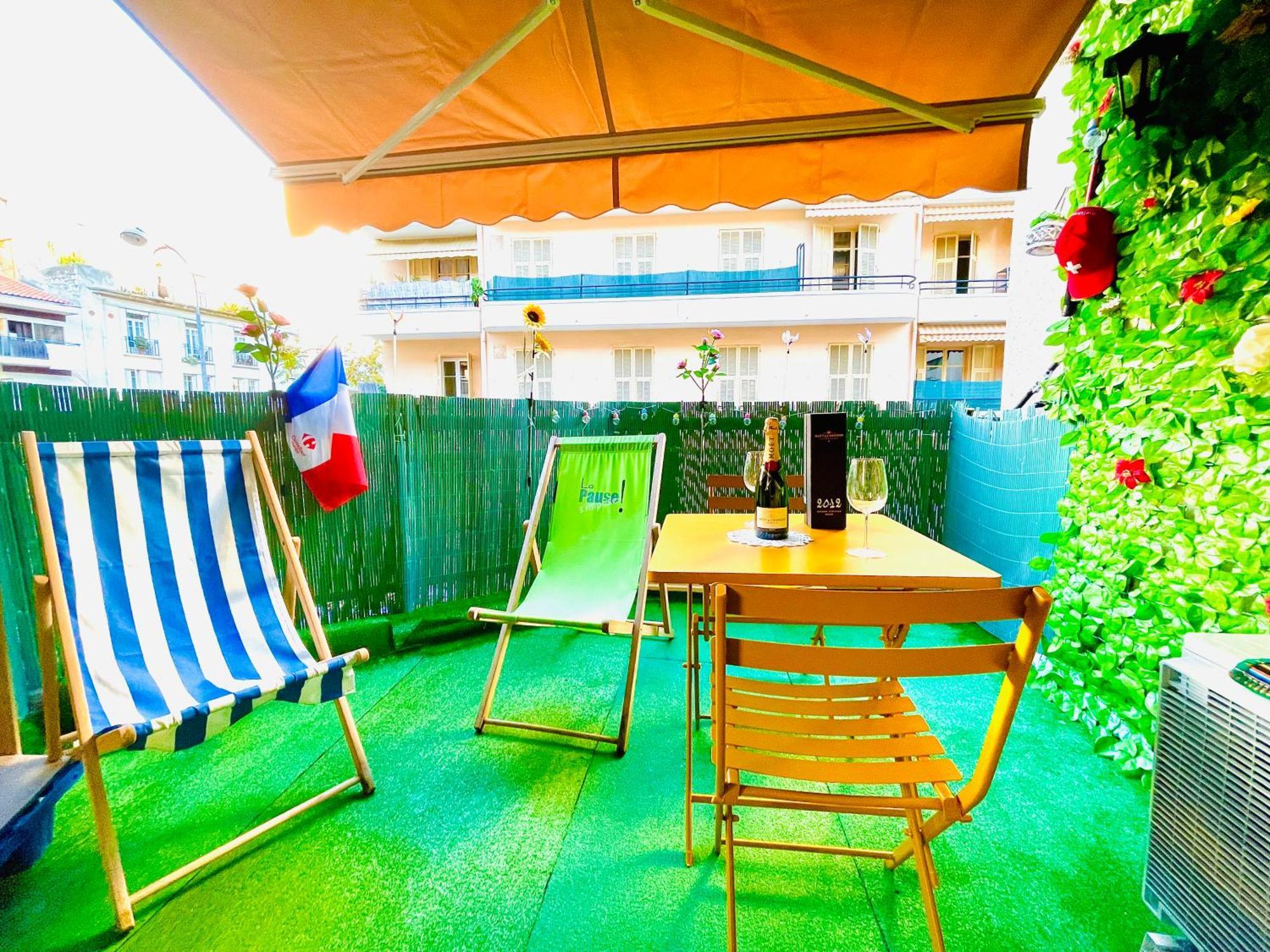 Confortable Studio A Nice Centre Cote Plage Bel Terrasse Paddle Dış mekan fotoğraf
