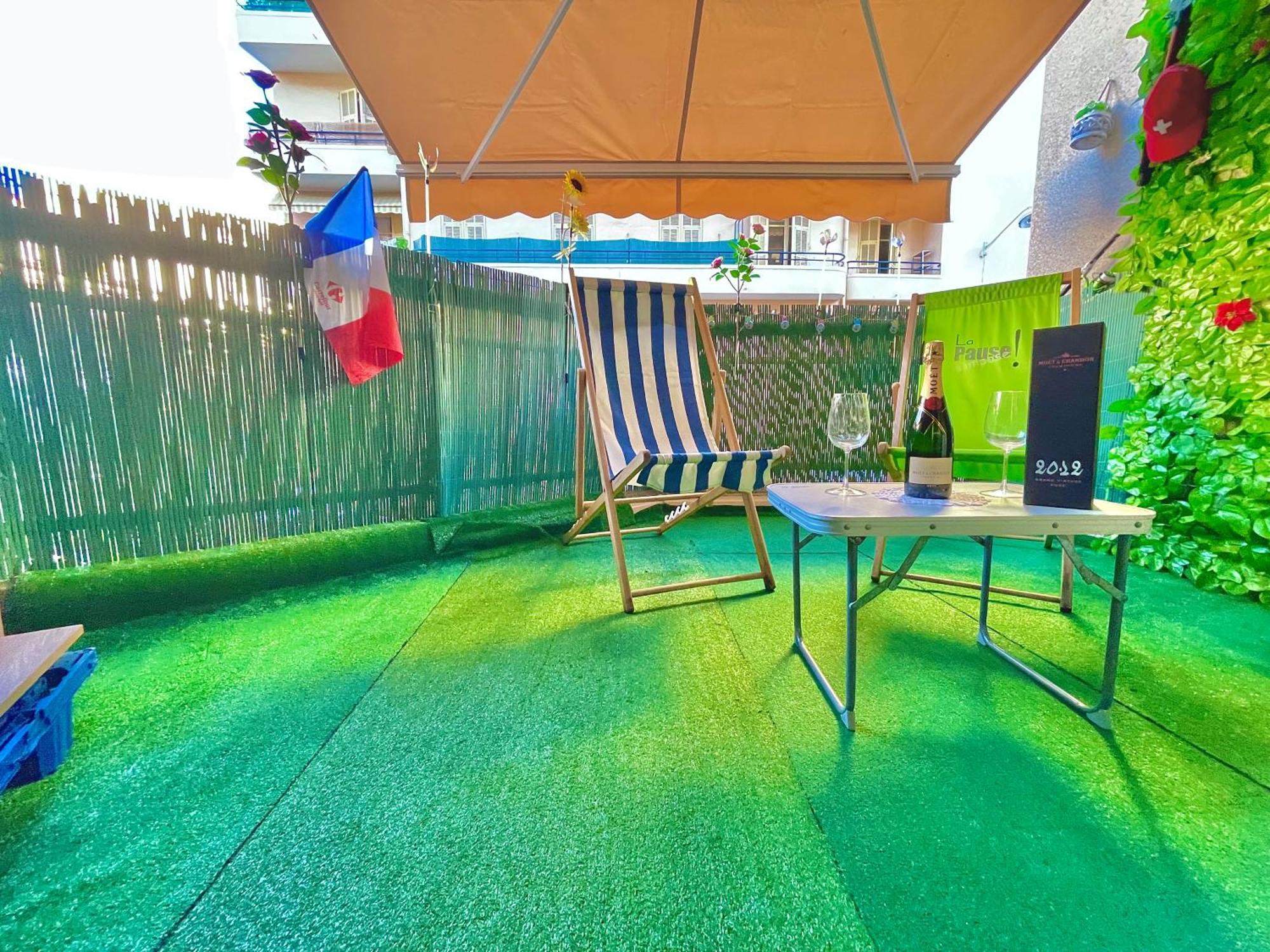 Confortable Studio A Nice Centre Cote Plage Bel Terrasse Paddle Dış mekan fotoğraf