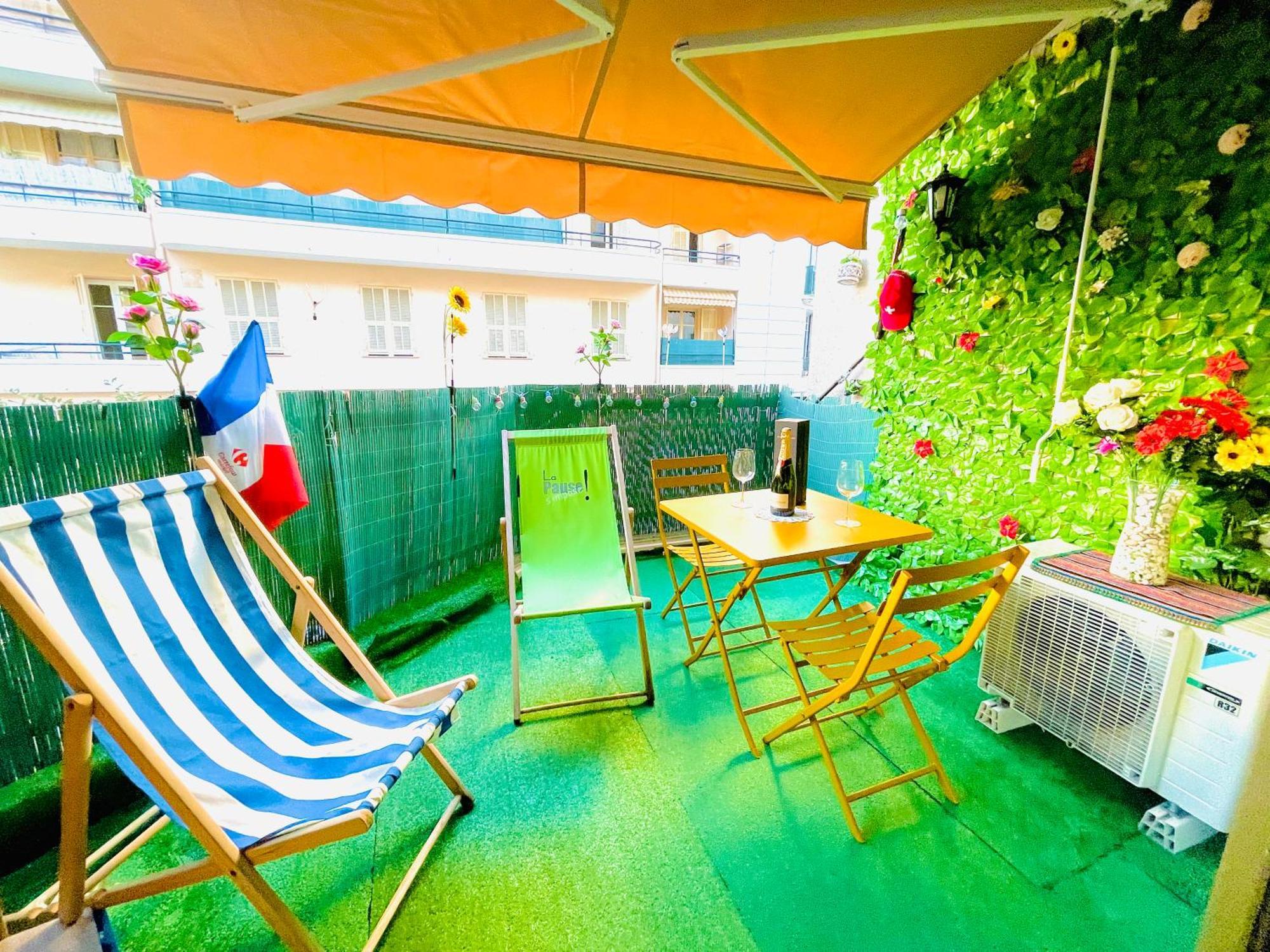 Confortable Studio A Nice Centre Cote Plage Bel Terrasse Paddle Dış mekan fotoğraf