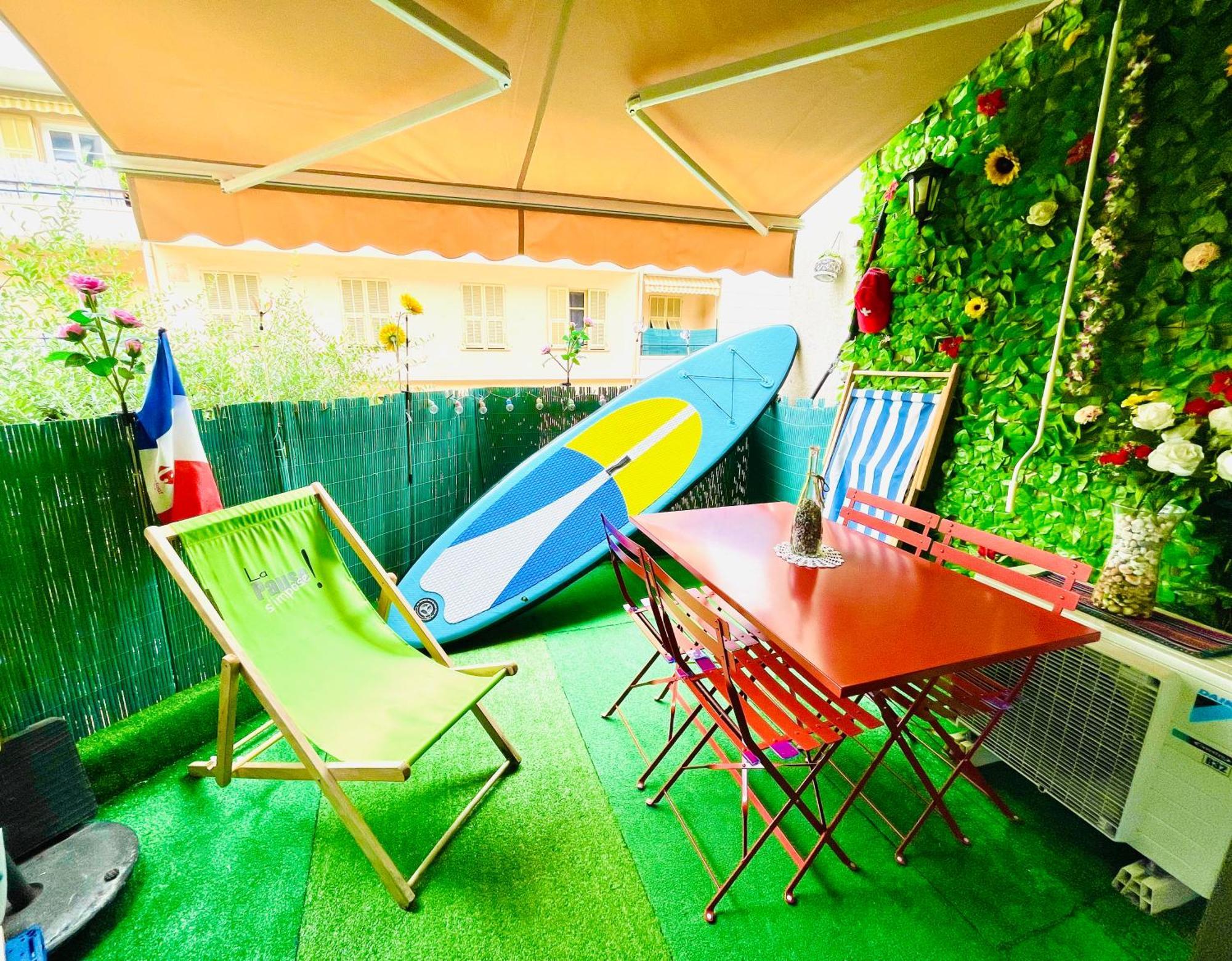Confortable Studio A Nice Centre Cote Plage Bel Terrasse Paddle Dış mekan fotoğraf
